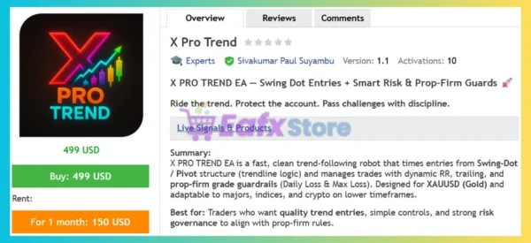 X Pro Trend EA MT5 Review