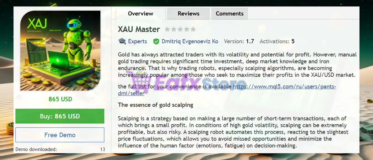 XAU Master EA MT4 (Latest version) - Unlimited 2 XAU Master EA MT4 Overview