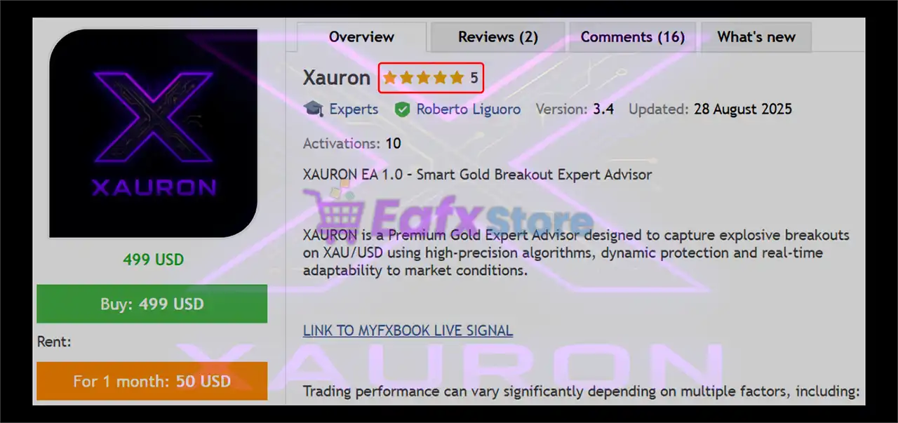 Xauron EA MT5 with SetFiles (Latest version) – GroupBuy 2 Xauron EA MT5 Overview