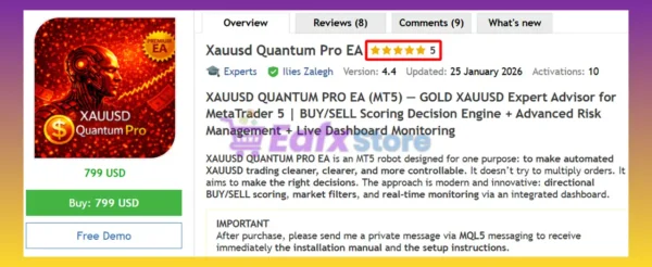 Xauusd Quantum Pro EA MT5 Review