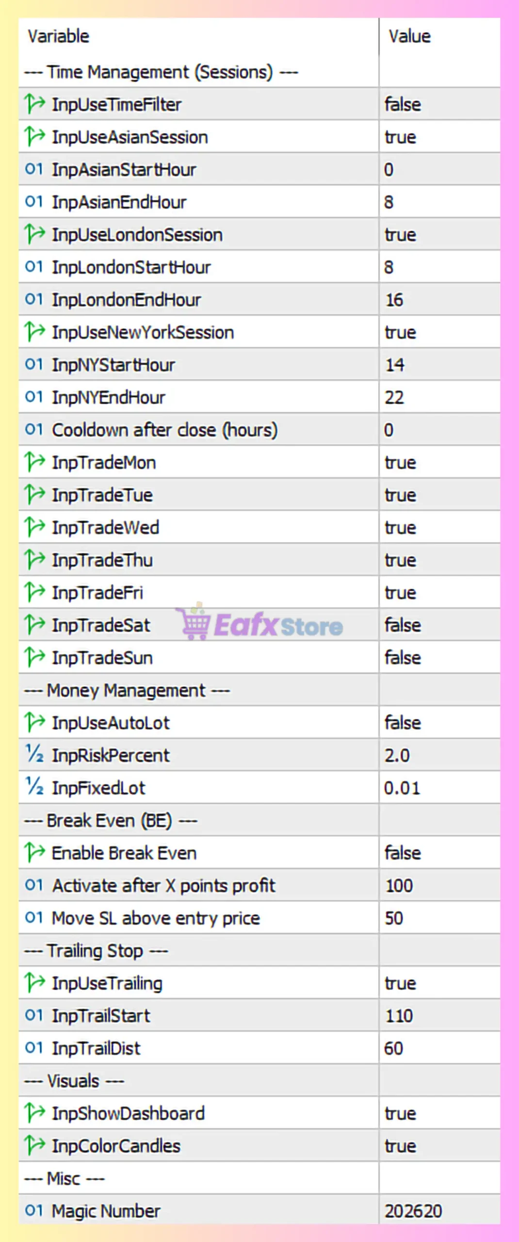 XenClarity EA Settings Panel