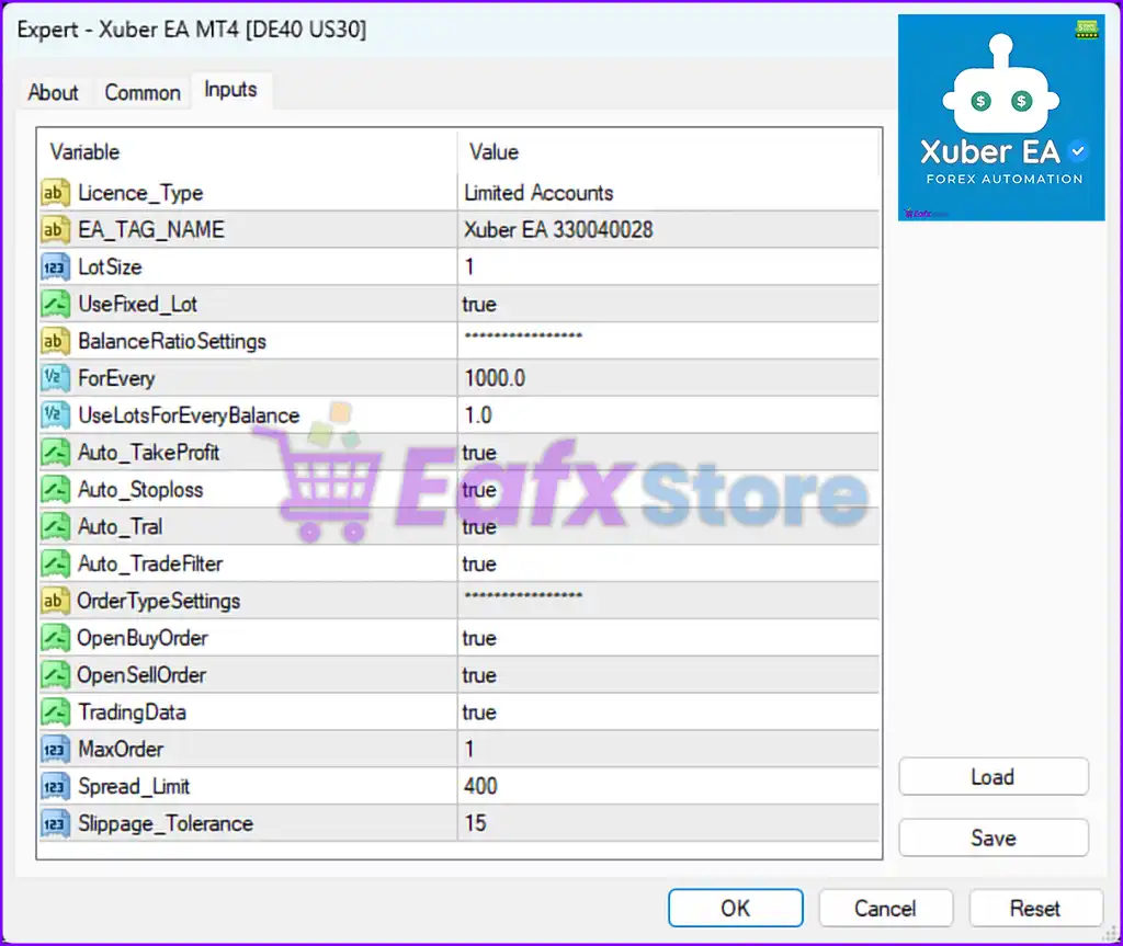 Xuber Forex EA MT4 – Full Input Settings Analysis 3