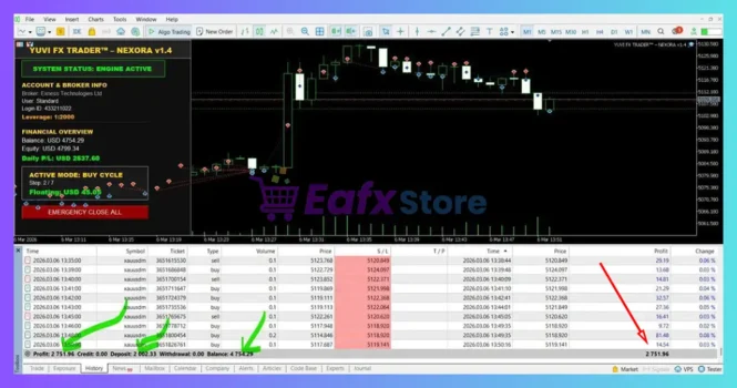 YUVI FX TRADER NEXORA EA MT5 Trading Results