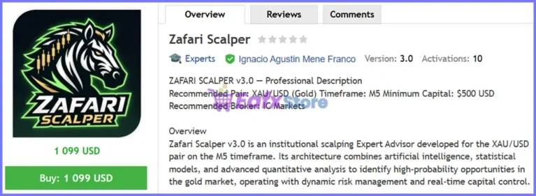 Zafari Scalper EA MT5 Review