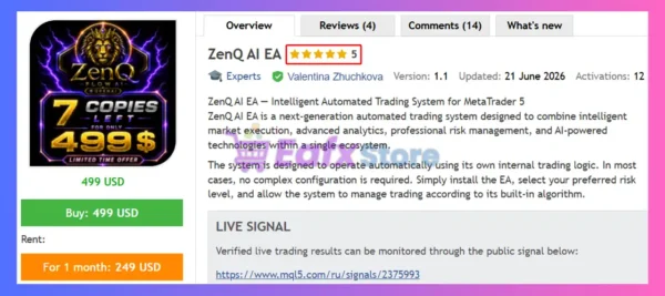 ZenQ AI EA MT5 Review