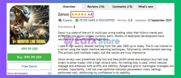 Zenox EA MT5 Overview