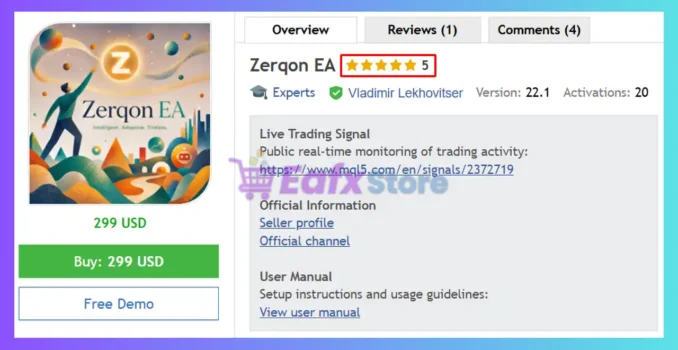 Zerqon EA MT5 Review